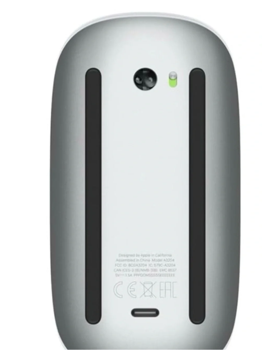 Apple Wireless Magic Mouse in White and Silver with Black Feet